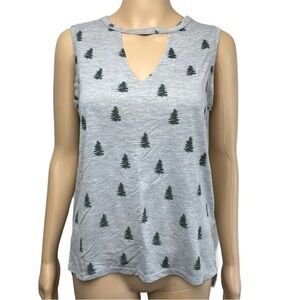New Grayson Threads Hello Gorgeous Pine Tree Tank Top Size XL Gray BNWT